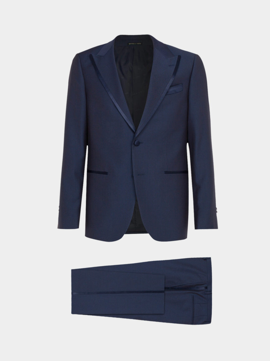 Midnight blue Venezia evening suit with peak lapel