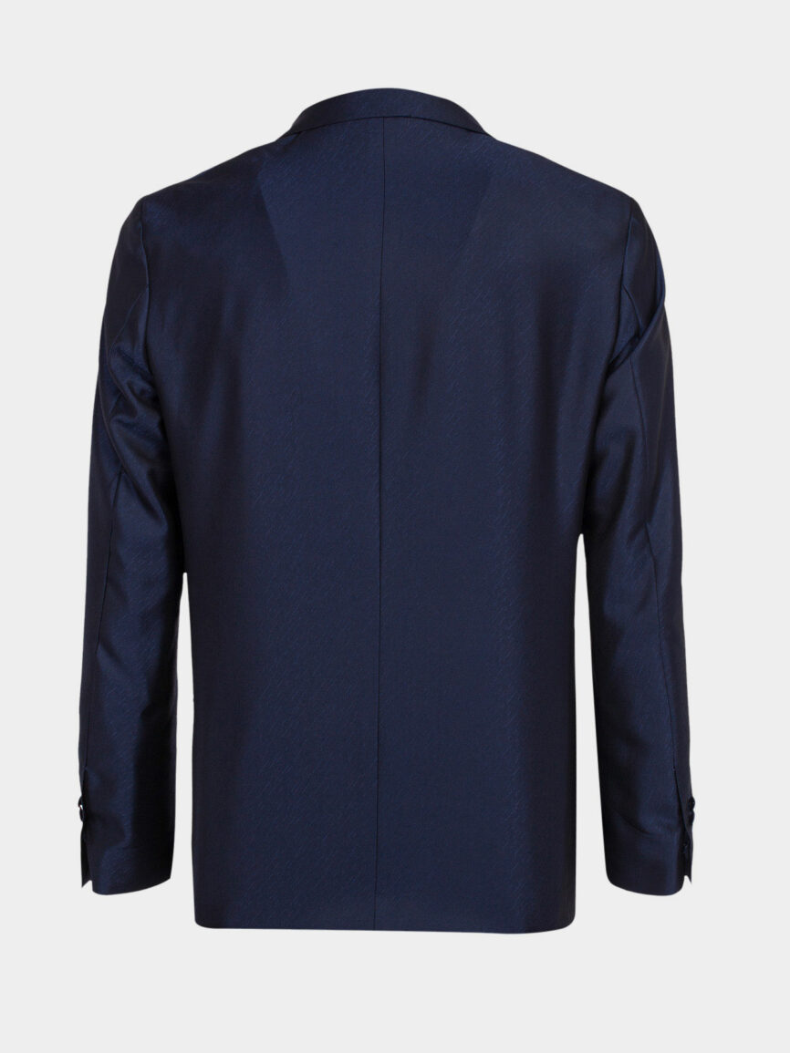 Retro giacca da sera Venezia blue sapphire con rever tagliato