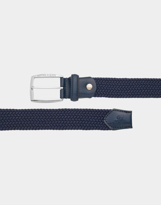 Blue stretch woven belt