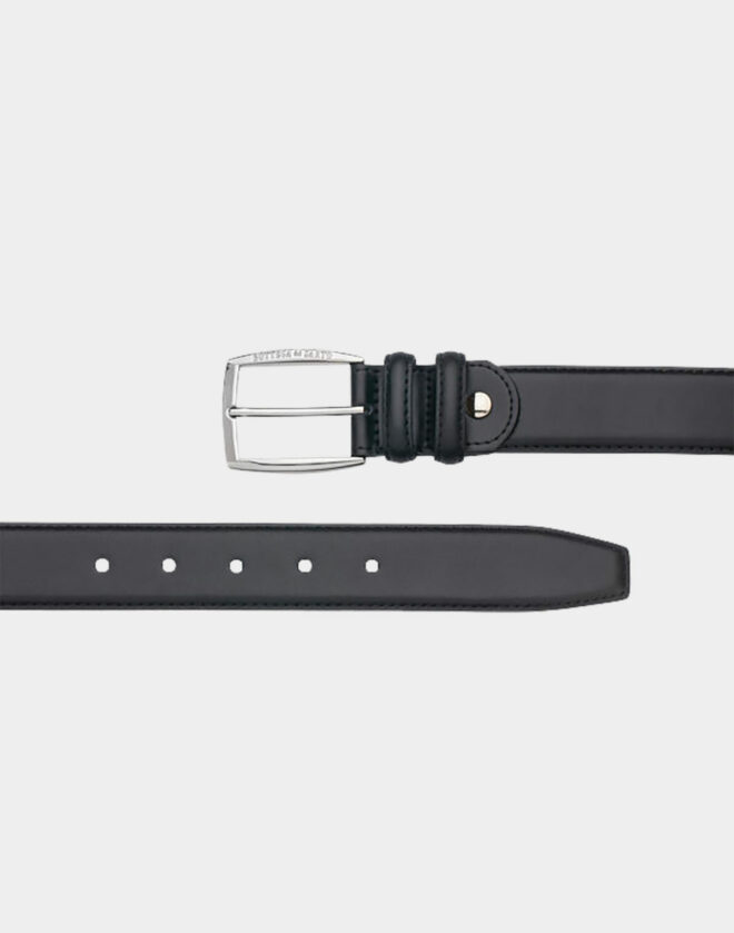 Black matte leather belt