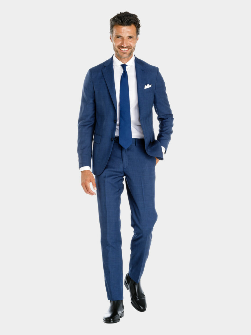 Blue Roma Prince of Wales Check suit