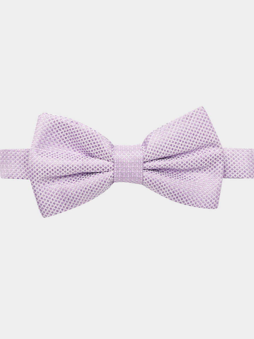 Lilac Silk micro patterned Bow Tie