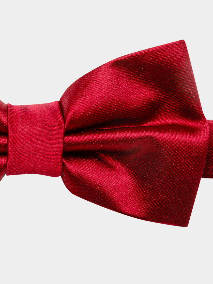 Red silk bow tie