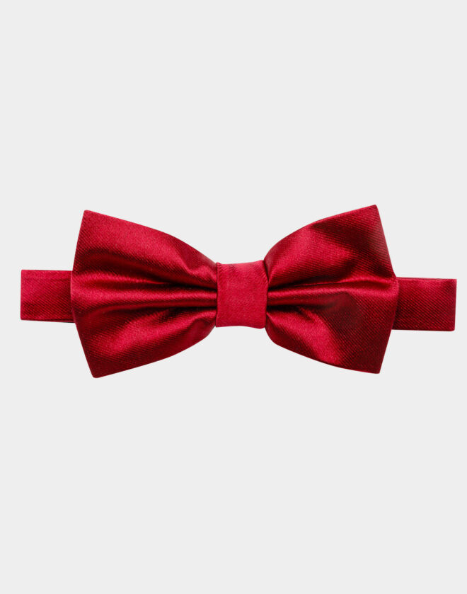Red silk bow tie