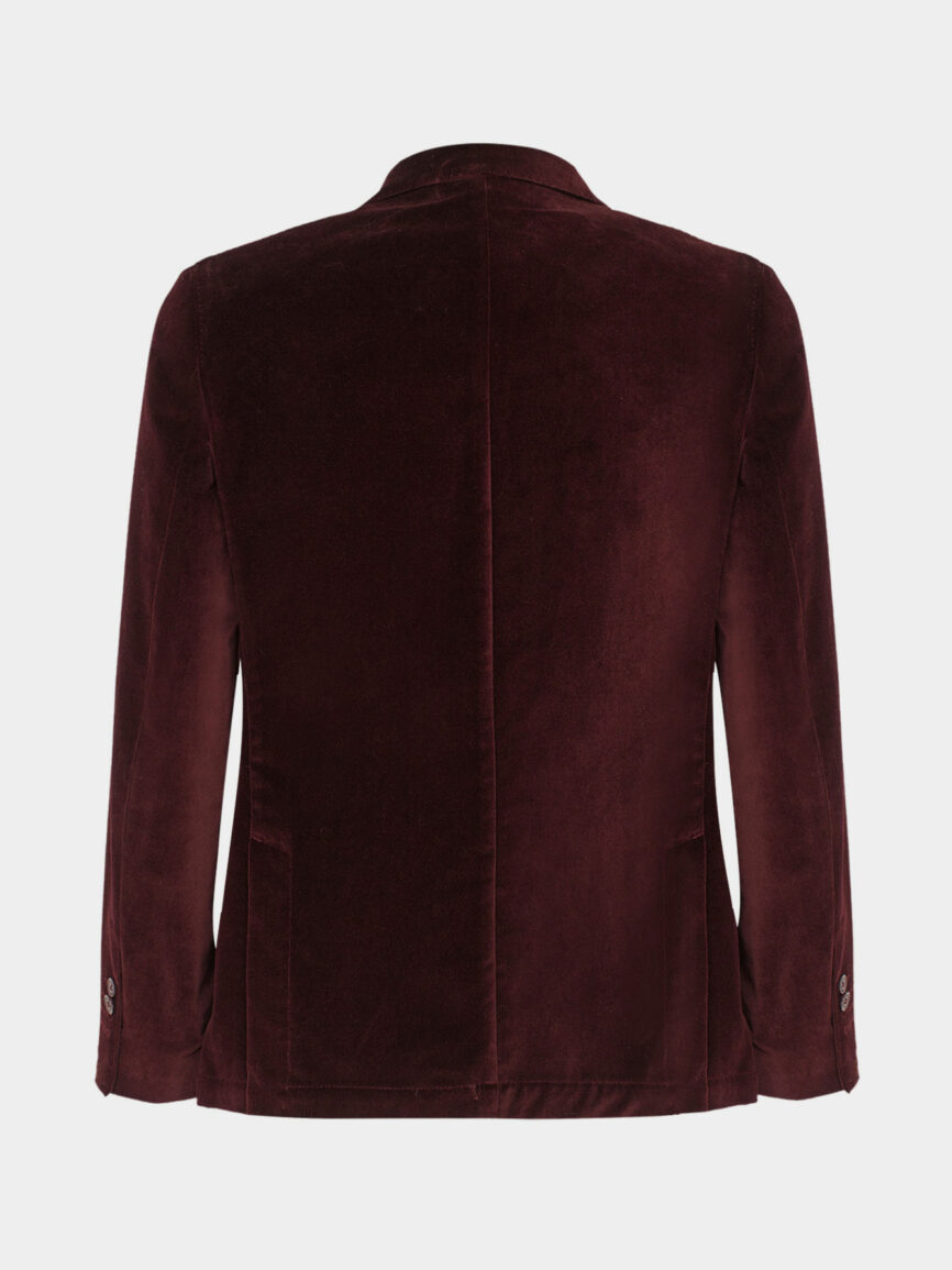 Bordeaux velvet tailored jacket