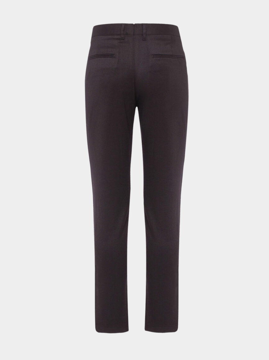 Super slim fit pants in black diagonal flannel