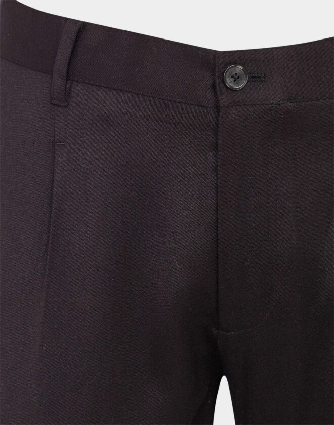Pantalone super slim fit in flanella diagonale nera