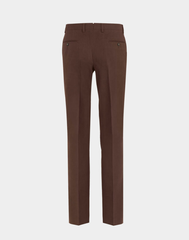 Brown moleskin cotton tailored pants