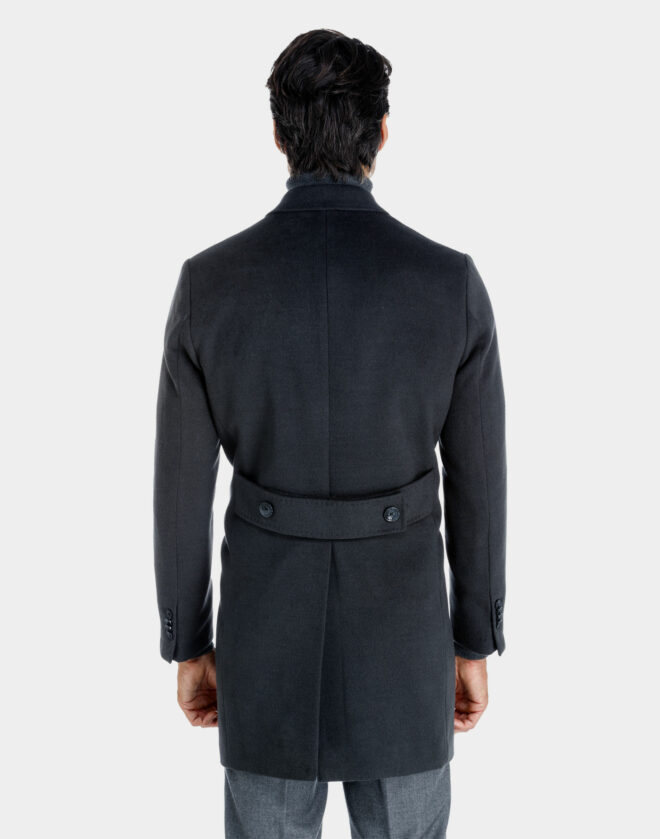 Dark gray Siena wool blend coat