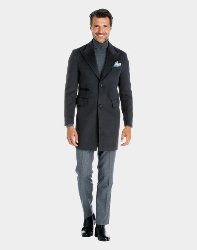 Dark gray Siena wool blend coat