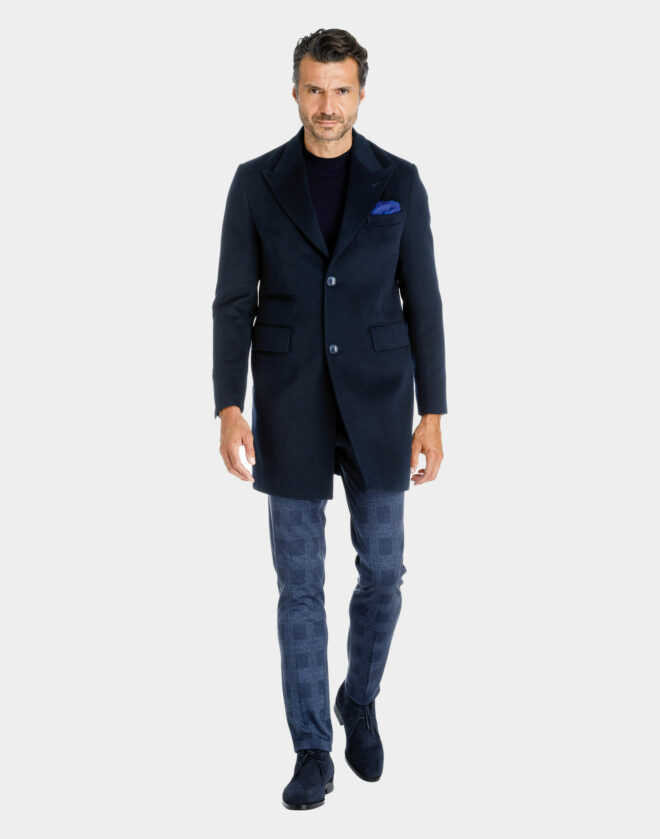 Blue Navy Siena wool blend coat