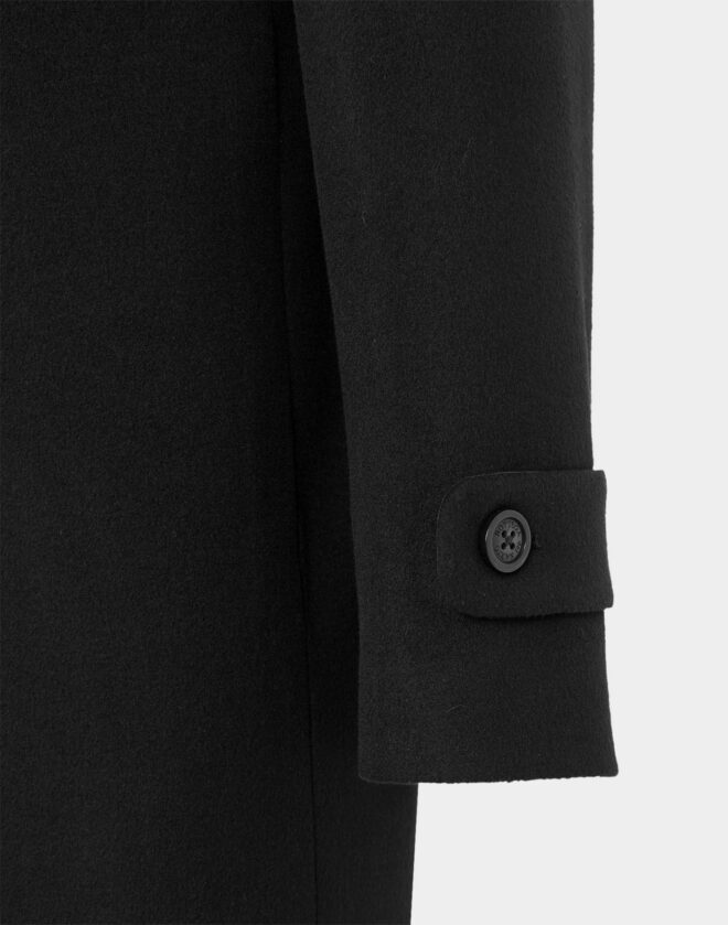 Black shawl-neck coat