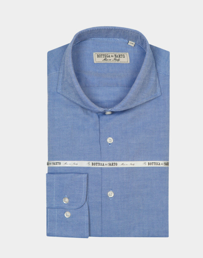 Light blue cotton oxford Super slim fit shirt