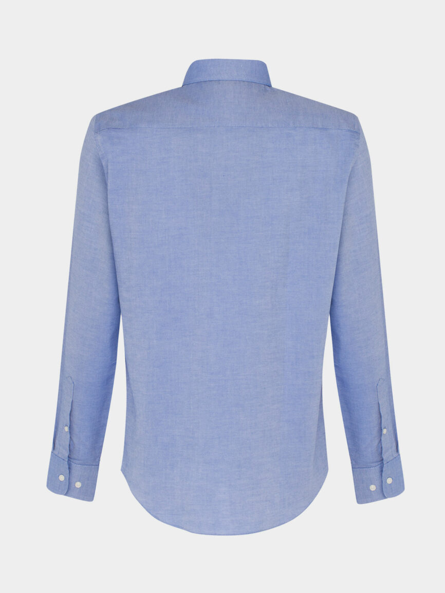 Camicia azzurra in cotone Oxford Regular Fit