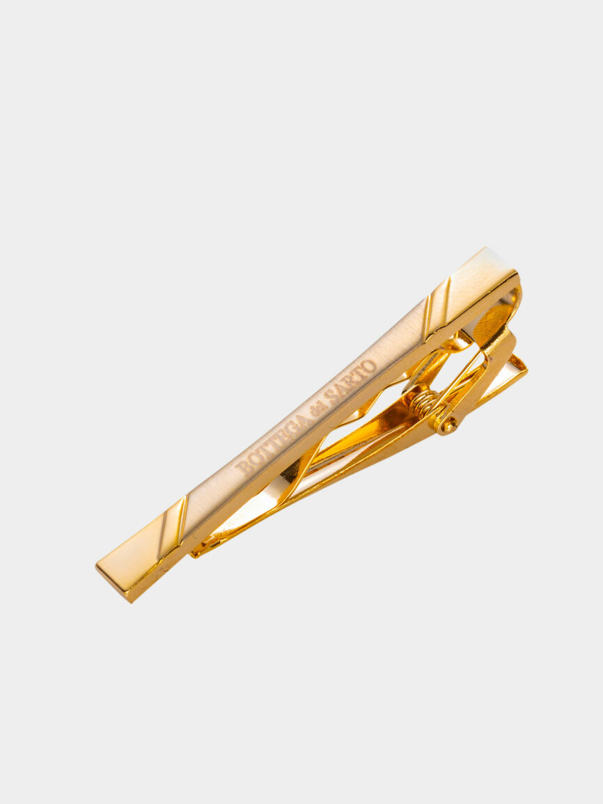 Rectangular gold tie clip