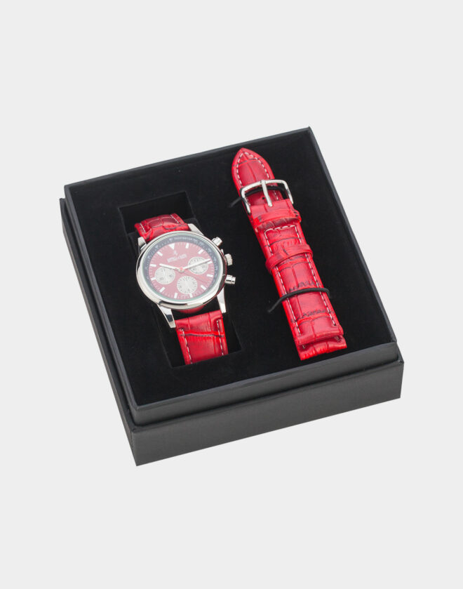 Red dial watch