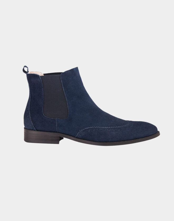 Blue suede boot