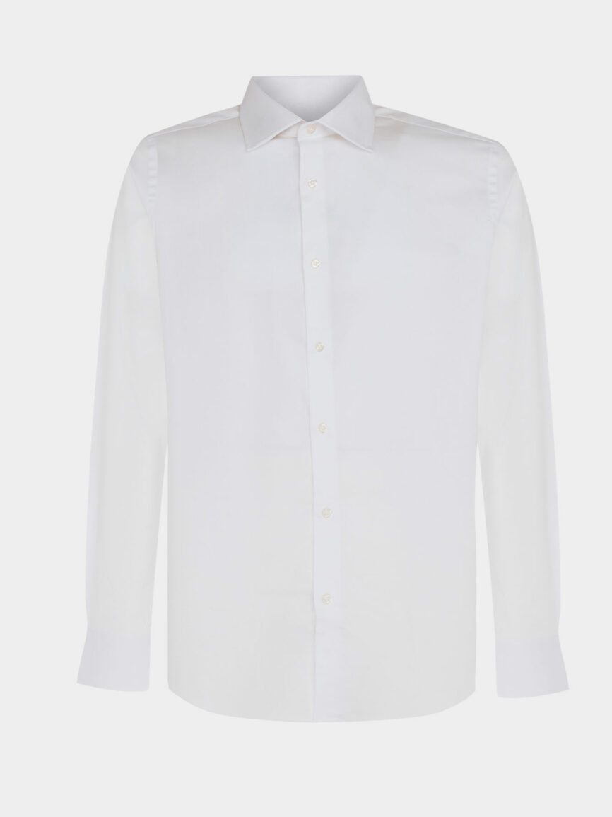 Camicia bianca in Twill di cotone Regular Fit