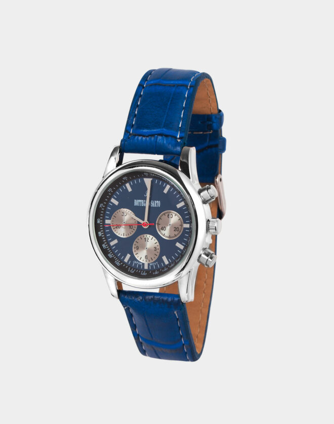 Blue dial watch