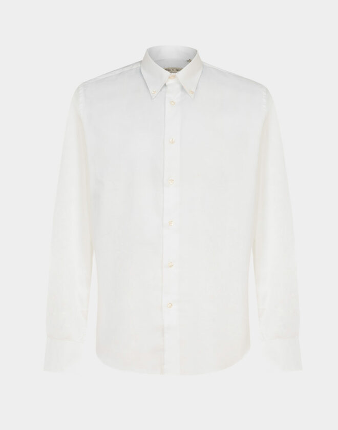 White Cotton Oxford Regular Fit Shirt