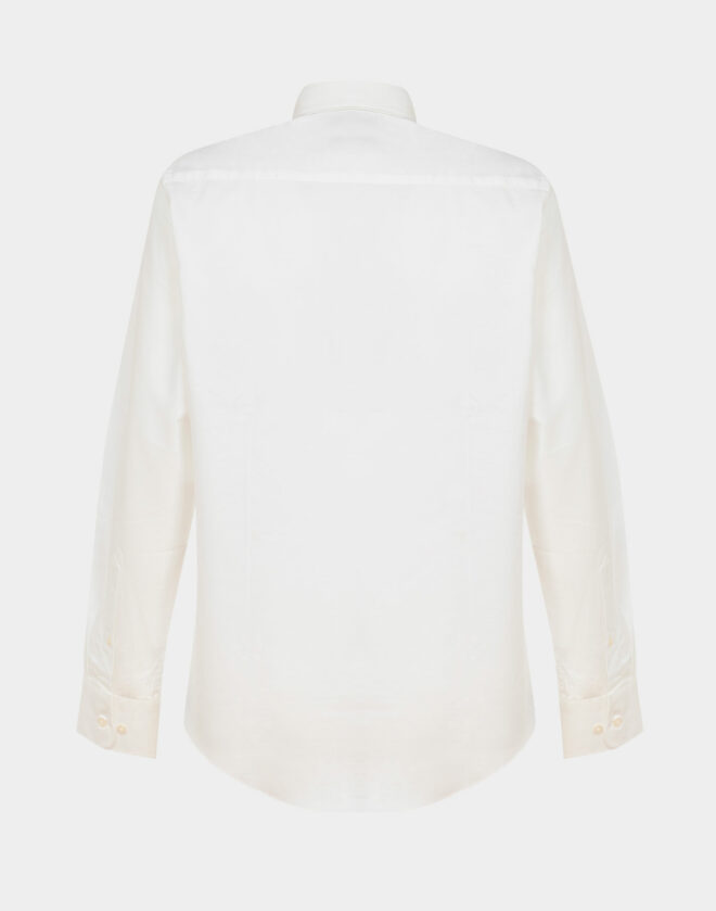 White Cotton Oxford Regular Fit Shirt