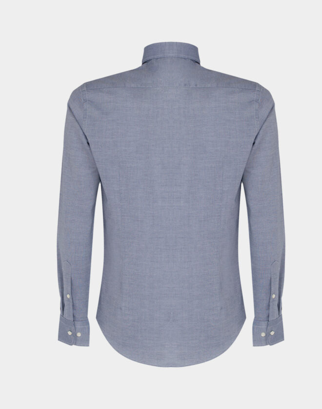 Camicia grigia in cotone Oxford Super Slim Fit