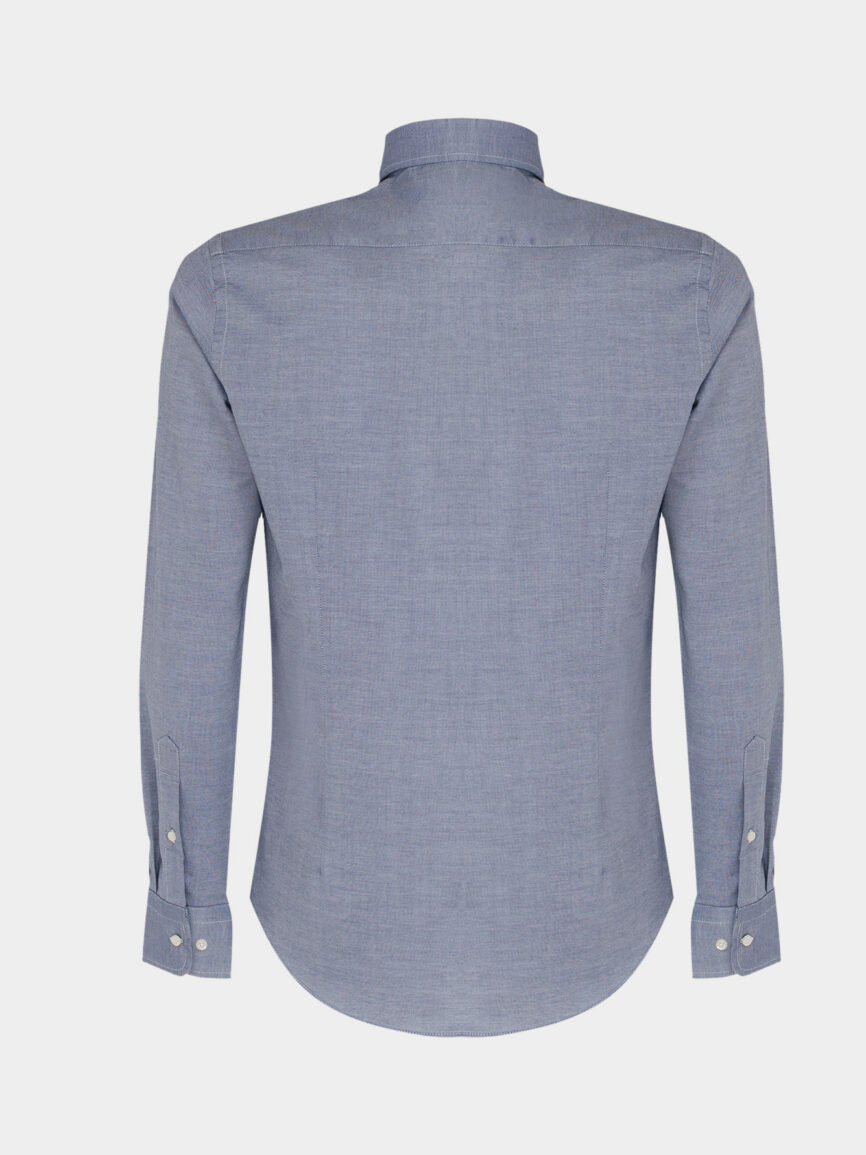 Camicia grigia in cotone Oxford Super Slim Fit