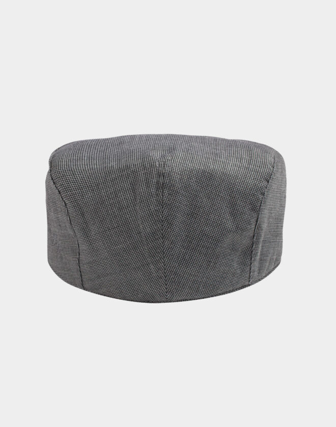 Dove gray pied de poul patterned wool coppola hat