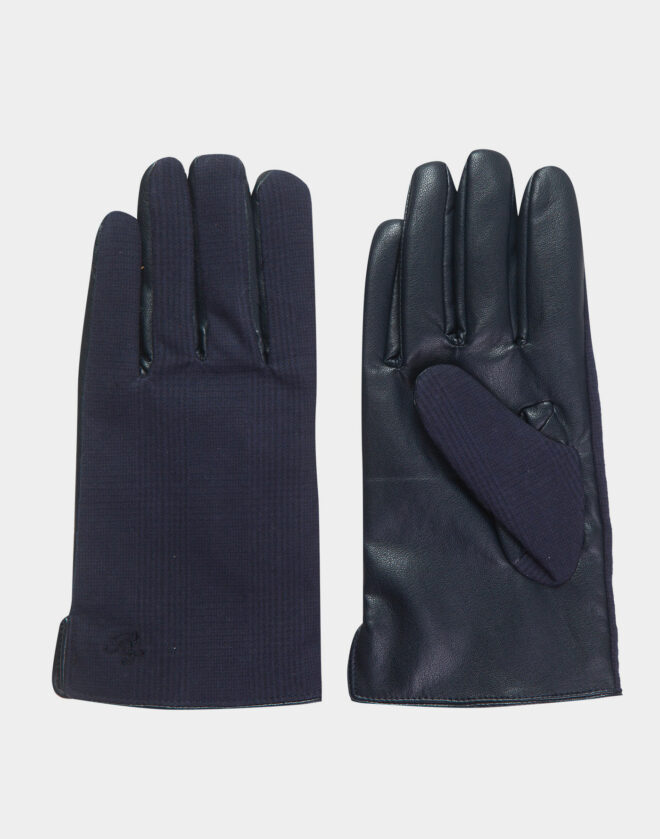 Blue prince of wales cotton gloves