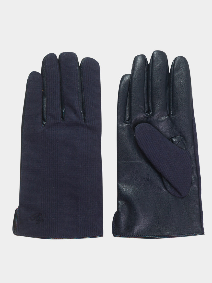 Blue prince of wales cotton gloves