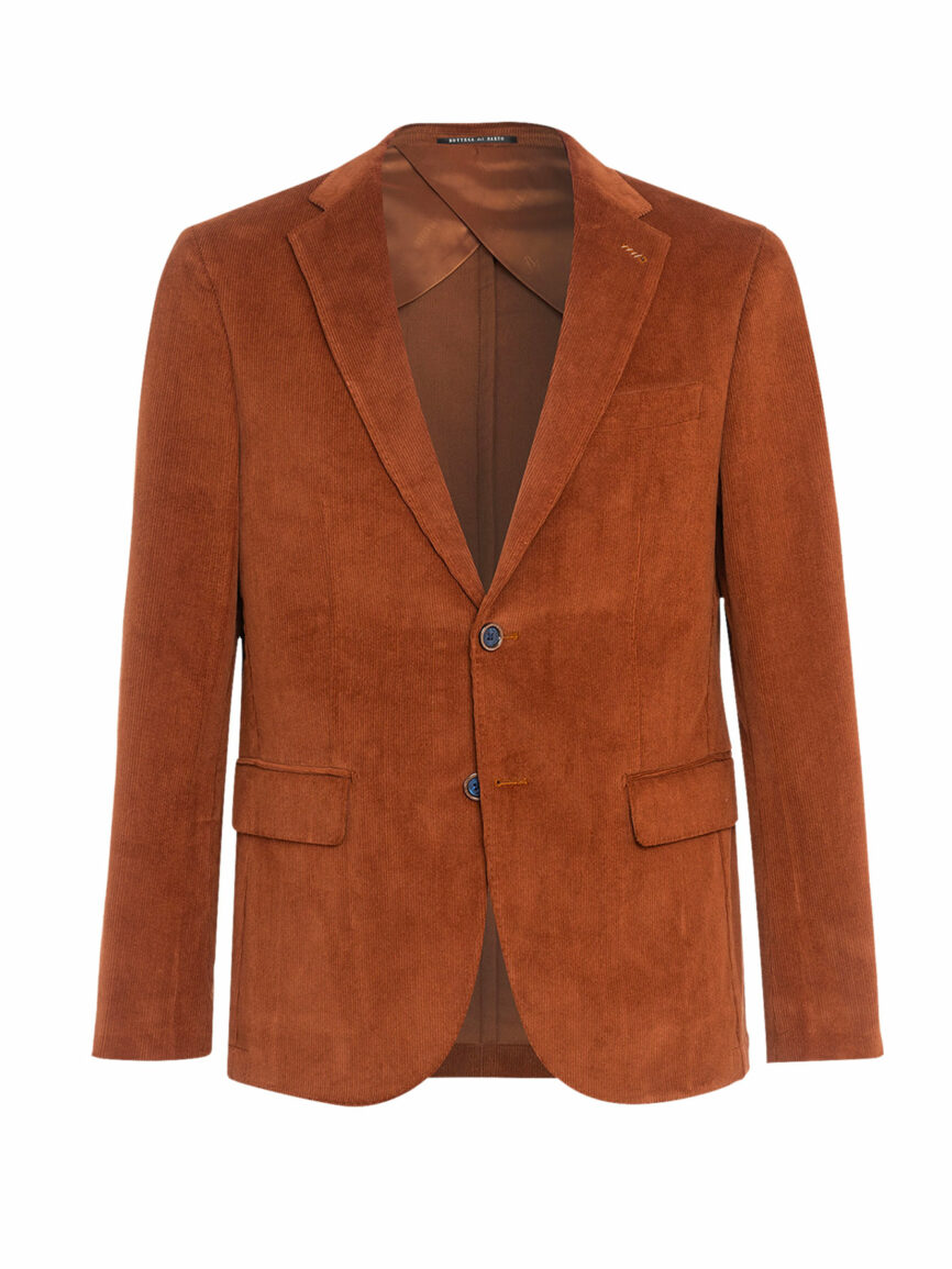 Orange corduroy jacket