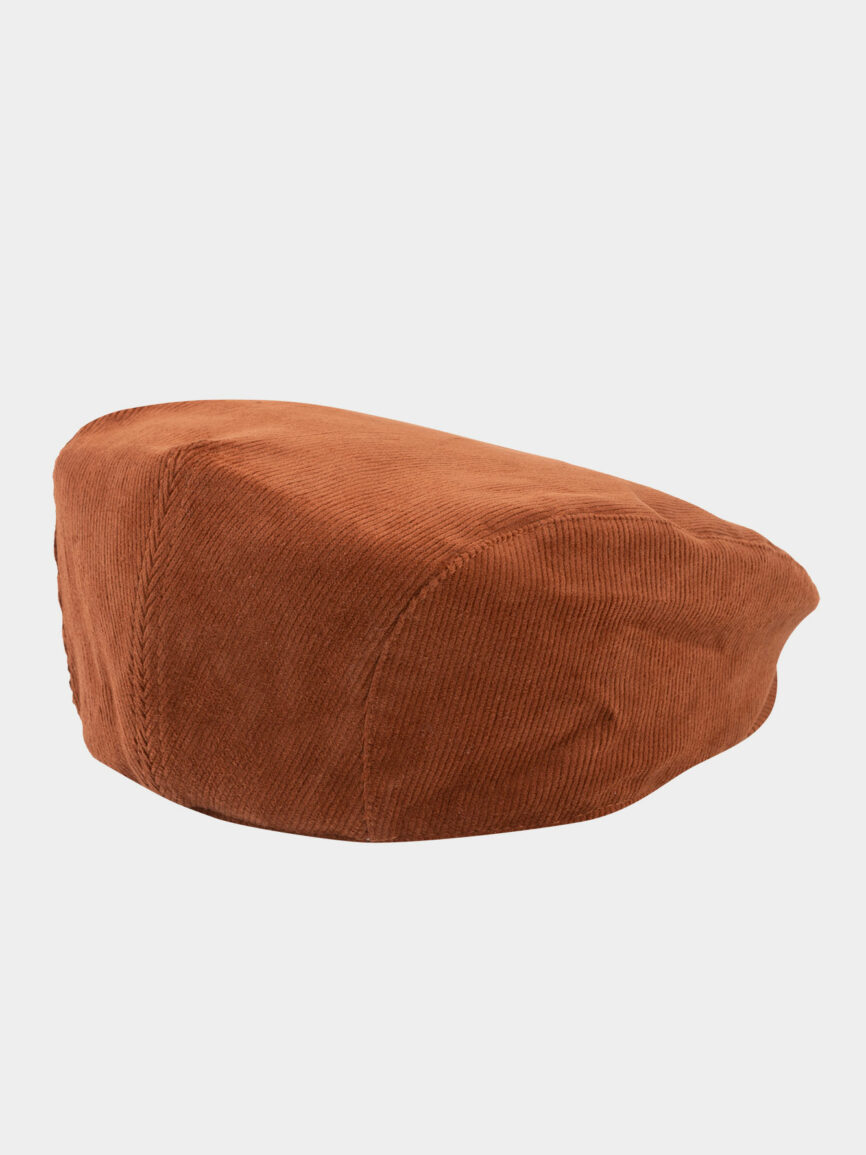Brown velvet corduroy hat