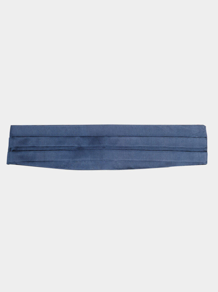 Blue Silk Tuxedo Headband