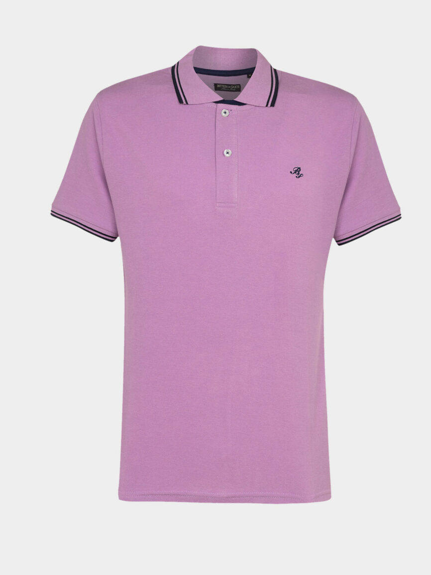 Slim fit polo shirt in superlight pique cotton