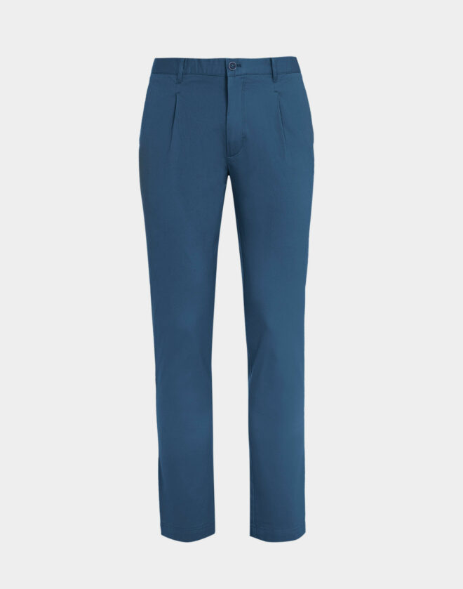 Pantalone Capri in cotone stretch con microdisegno