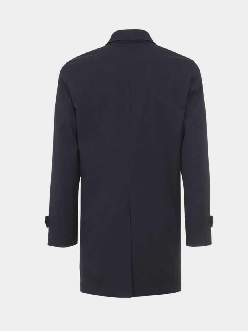 Navy blue BS-Stretch technical fabric raincoat