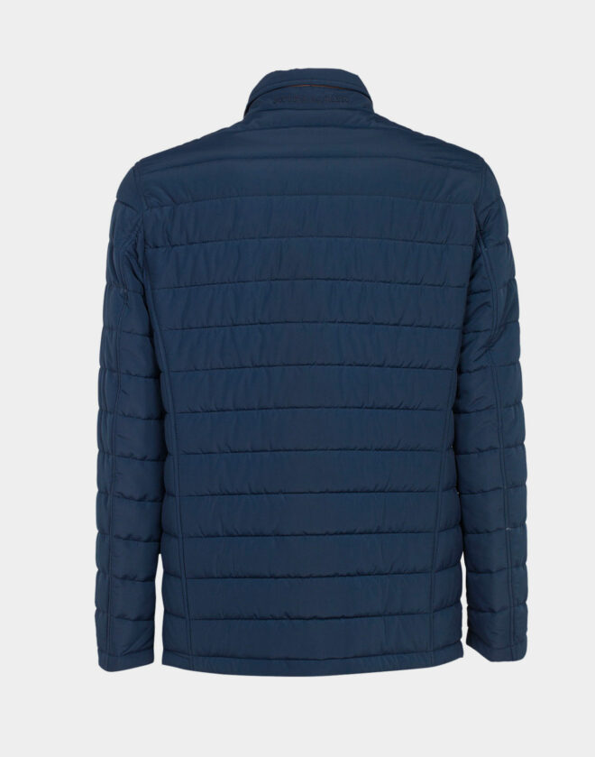 Field Jacket trapuntata blu in tessuto tecnico