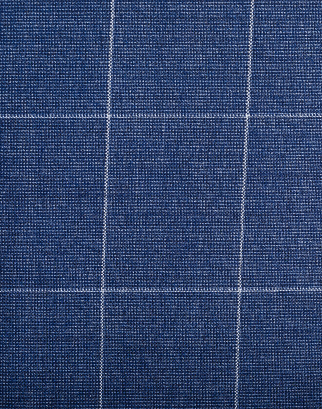 Rome single-breasted checked blue suit