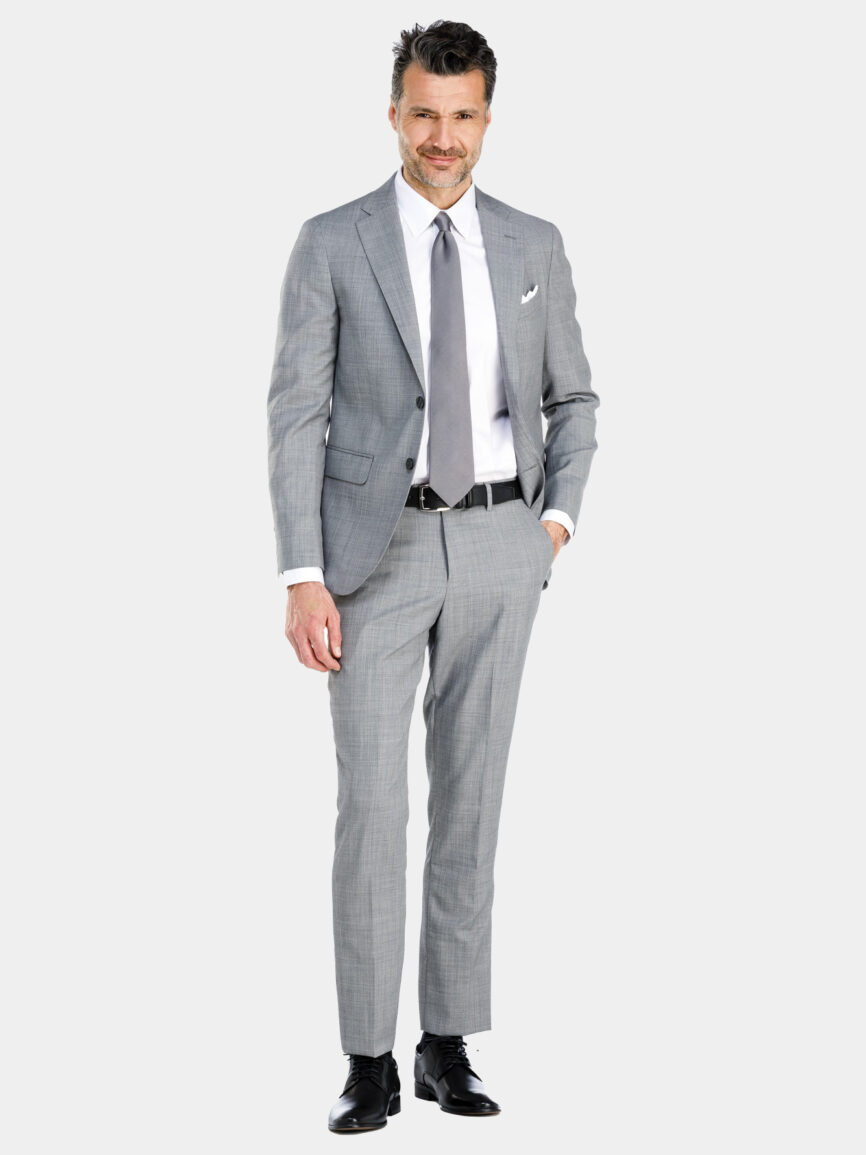 Ligh Grey Single-breasted Roma suit