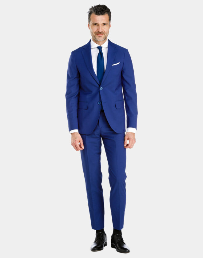Electric blue Single-breasted Roma suit
