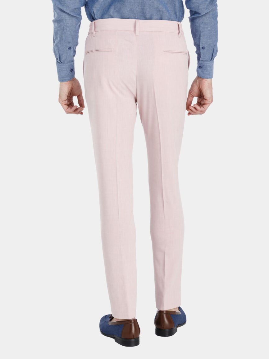 Drawstring pink linen trousers