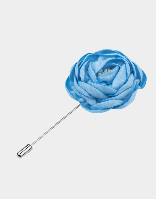 Light blue flower brooch