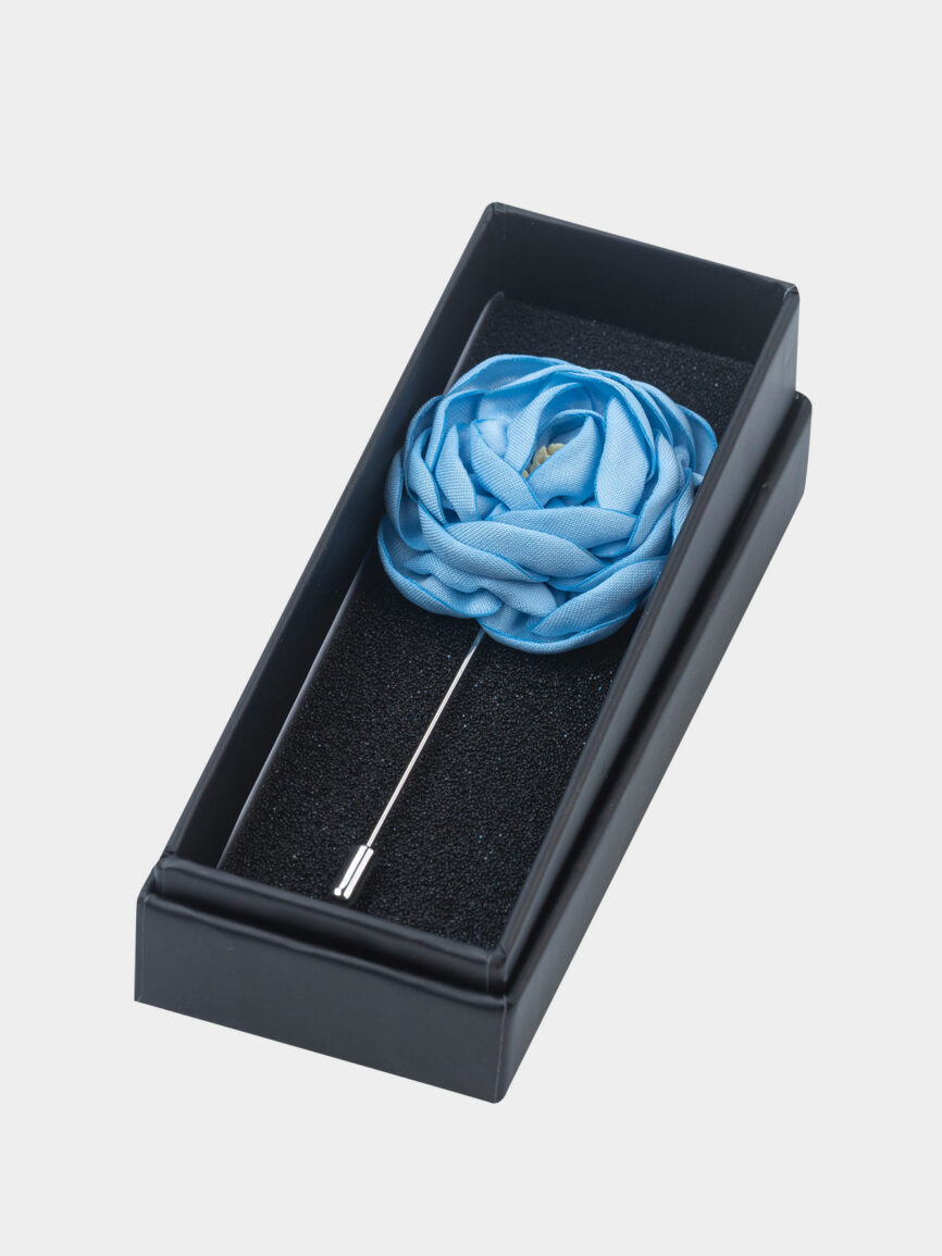 Light blue flower brooch