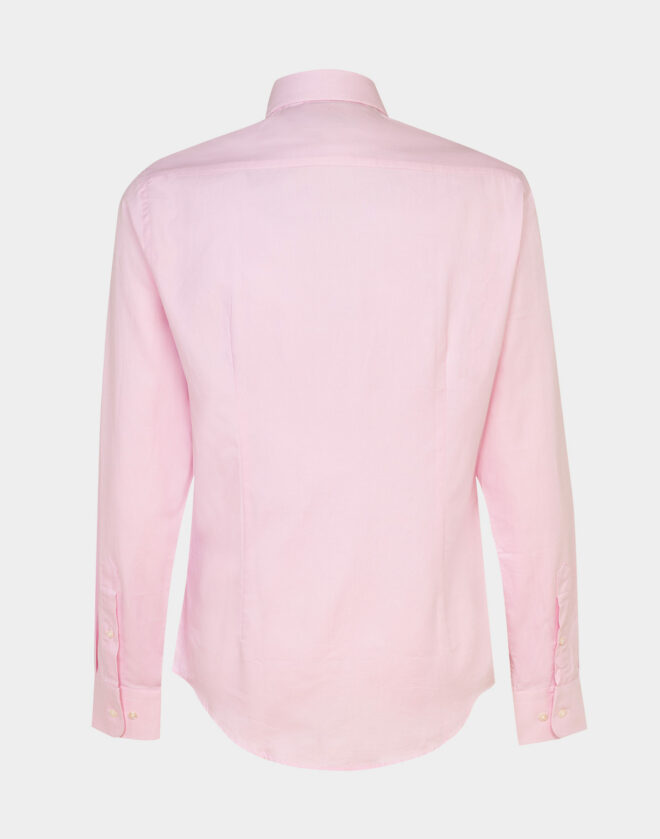 Camicia rosa in cotone Oxford Super Slim Fit